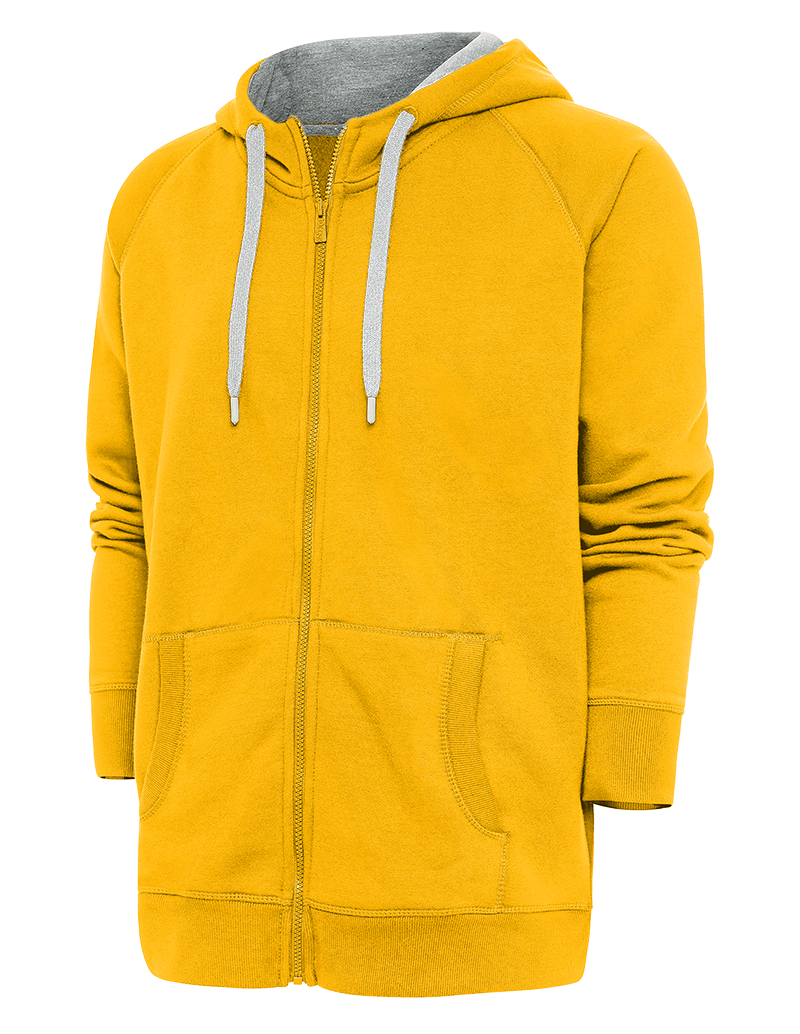 Yellow full zip discount hoodie